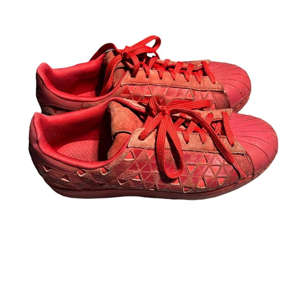 RARE Adidas Originals 8.5 Mens Superstar Xeno Reflective Red AQ8181